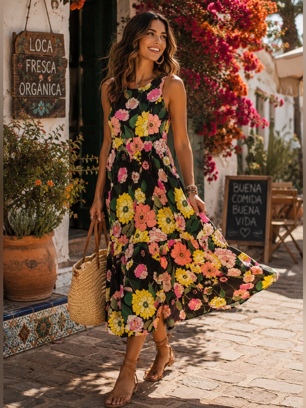 Johnny Was Cassia Floral Maxi Dress | Mod Boho Statement Piece